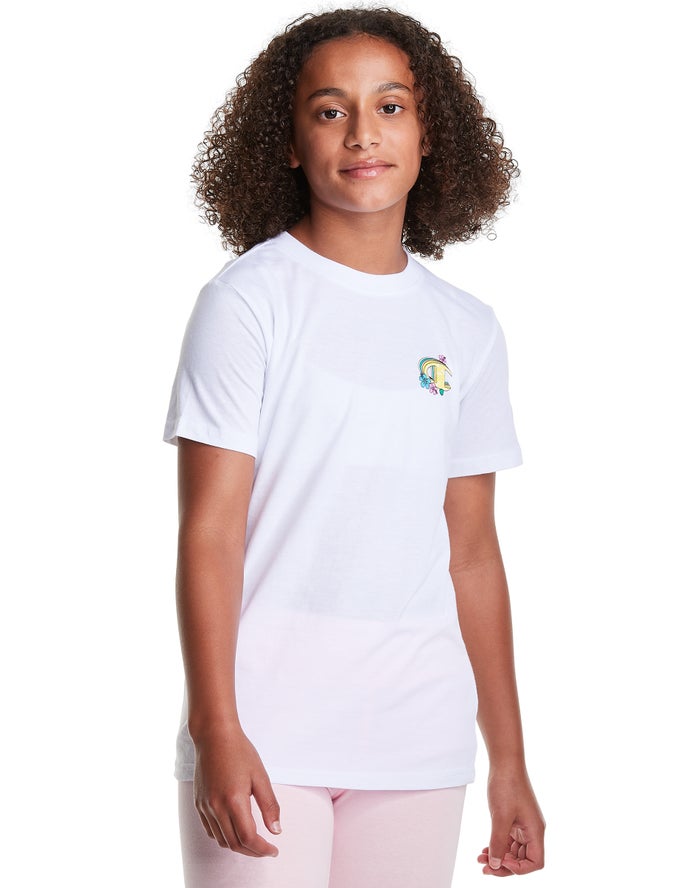 Champion Boys T-Shirt NZ - Classic Paradise White ( 2730-KCYFN )